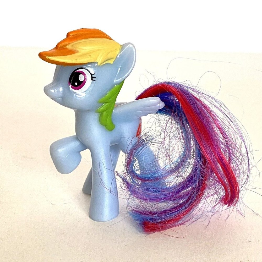 My Little Pony Rainbow Dash Mc Donalds Blue Mini Wings Multi Color Plastic Hair